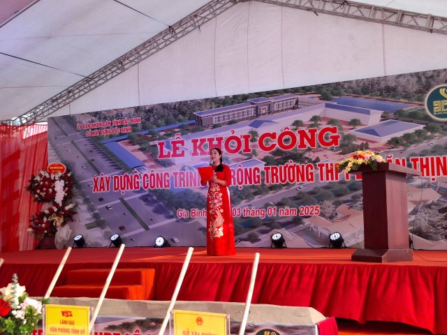 Le khoi cong Cong trinh mo rong Truong THPT Le Van Thinh